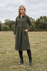 M&Co Petite Green Zip Detail Twill Dress | M&Co 3