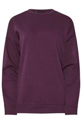LTS Tall Purple Crew Neck Sweatshirt