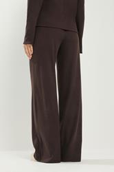 LTS Tall Women's Chocolate Brown Brushed Ribbed Wide Leg Trousers | Long Tall Sally 2