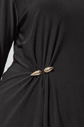 YOURS LONDON Plus Size Black Buckle Detail Top | Yours Clothing 4
