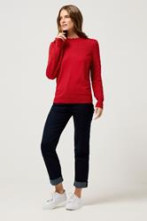 M&Co Red Pointelle Sleeve Jumper | M&Co 4