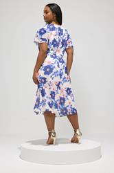 YOURS LONDON Plus Size White Floral Ruffle Maxi Dress | Yours Clothing 2