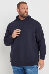 BadRhino Big & Tall Navy Blue Chevron Quilted Hoodie 3