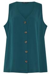 YOURS Curve Teal Green Waistcoat