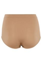 Light Brown Seamless Light Control High Waisted Full Briefs | Yours Clothing 5