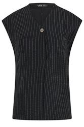 LTS Tall Women's Black Pinstripe Button Top | Long Tall Sally 5