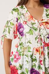 YOURS Plus Size White Floral Broderie Anglaise Bow Tie Front Top | Yours Clothing 5