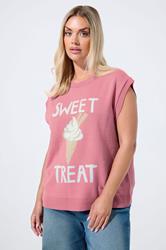 LIMITED COLLECTION Plus Size Pink Ice Cream Knitted Vest Top | Yours Clothing 3