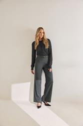 LTS Tall Charcoal Grey Buckle Belt Wide Leg Trousers | Long Tall Sally 1