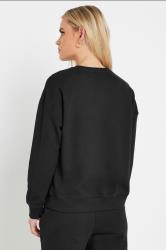 PixieGirl Petite Women's Black Jersey 'Paris' Slogan Sweatshirt | PixieGirl 4
