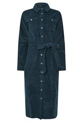 LTS Tall Dark Blue Cord Shirt Dress