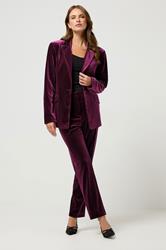M&Co Berry Red Velvet Blazer | M&Co 2