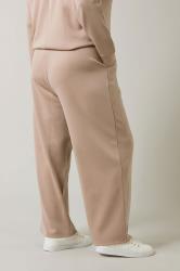 EVANS Plus Size Natural Brown Luxe Wide Leg Joggers | Evans 2