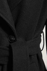 LTS Tall Black Formal Wrap Belted Midi Coat | Long Tall Sally 4