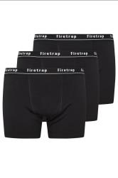 FIRETRAP 3 PACK Black Boxers | BadRhino 3