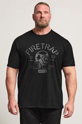 FIRETRAP Big & Tall Black Forged Iron Print T-Shirt | BadRhino 3