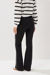 LTS Tall Black Striped Kick Flare Leggings | Long Tall Sally 2
