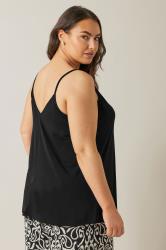EVANS Plus Size Black Lace Trim Cami Top | Evans 2