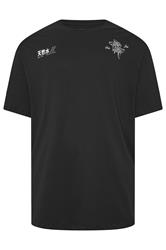 JACK & JONES Big & Tall Black Japanese Graphic Print T-Shirt | BadRhino 4