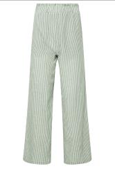 PixieGirl Petite Green Linen Striped Wide Leg Trousers
