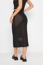 PixieGirl Petite Black Crochet Midi Skirt | PixieGirl 4