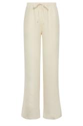 LTS Tall Cream Textured Wide Leg Trousers