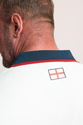 BadRhino Big & Tall White England Football Polo Shirt | BadRhino 5