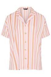 YOURS Plus Size Orange Textured Stripe Shirt | Yours Clothing 5
