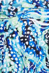 YOURS Plus Size Blue Animal Print Wrap Tankini Top | Yours Clothing 8