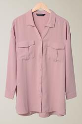 EVANS Curve Pink Utility Pocket Shirt
