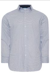 BadRhino Tailoring Big & Tall Blue Abstract Print Formal Shirt