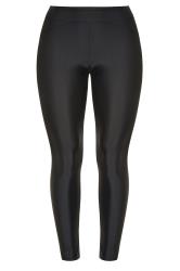 Black Long Swim Leggings | Yours Clothing 5