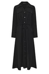 M&Co Black Long Sleeve Utility Shirt Dress | M&Co 1