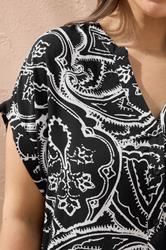 EVANS Plus Size Black Paisley Print Modal Shirt | Evans 6