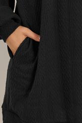 YOURS Plus Size Black Cable Knit Jumper Dress | Yours Clothing 4