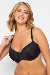 YOURS Plus Size Black Moulded Underwired T-Shirt Bra | Yours Clothing 3