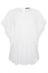 YOURS Curve White Embroidered Blouse