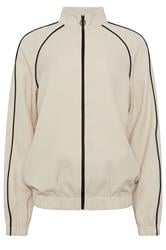 LTS Tall Women's Ivory White Piped Zip Through Jacket | Long Tall Sally 5