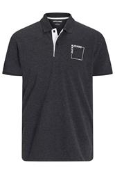 JACK & JONES Big & Tall Black Polo Shirt | BadRhino 2