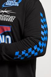 BadRhino Big & Tall Black Long Sleeve Racing Graphic T-shirt | BadRhino 4