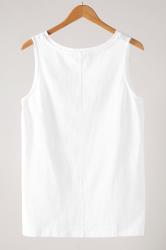 EVANS Plus Size White Premium Cotton Vest Top | Evans 7