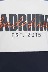 BadRhino Big & Tall Blue Cut & Sew Scripted T-Shirt | BadRhino 7