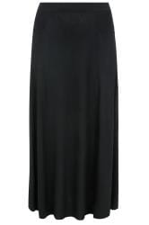 Black Maxi Jersey Strtech Skirt With Pockets, Plus size 16 to 36 6