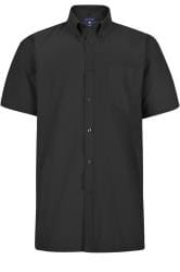 KAM Big & Tall Black Oxford Short Sleeve Shirt