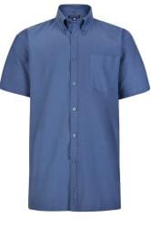 KAM Navy Oxford Short Sleeve Shirt