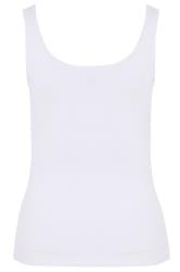 Plus Size White Seamless Control Vest Top | Yours Clothing 4