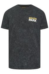 BadRhino Big & Tall Black Acid Wash Printed 'South Park' T-Shirt