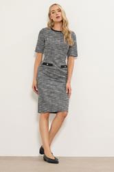 LTS Tall Black Boucle Midi Dress | Long Tall Sally 1