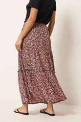 M&Co Petite Pink Ditsy Floral Maxi Skirt | M&Co 2