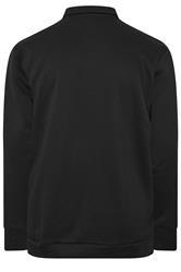 JACK & JONES Big & Tall Black Radley Polo Sweatshirt | BadRhino 5